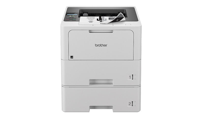 Brother Business Monochrome Laser Printer, 50 ppm, Automatic Duplex, Dual 520-Sheet Trays, Wireless & Ethernet, P/N: HL-L6210DWT