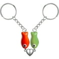 thumbnail image 4 of DESIGNICE Matching Heart Keychain, Cute Ceramic Fish Matching Couples Keyrings, Valentines Day Gifts (Pink & Blue), 4 of 7