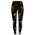 thumbnail image 4 of MKLEKYY Leggings de compresión para mujer Leggings con estampado de copos de nieve navideños de cristal rojo para mujer para uso deportivo, 4 of 4