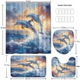 thumbnail image 4 of YourPrint Sunlight Jumping Dolphin 4 Piece Bathroom Set with Mats Orange Polyester, 4 of 5
