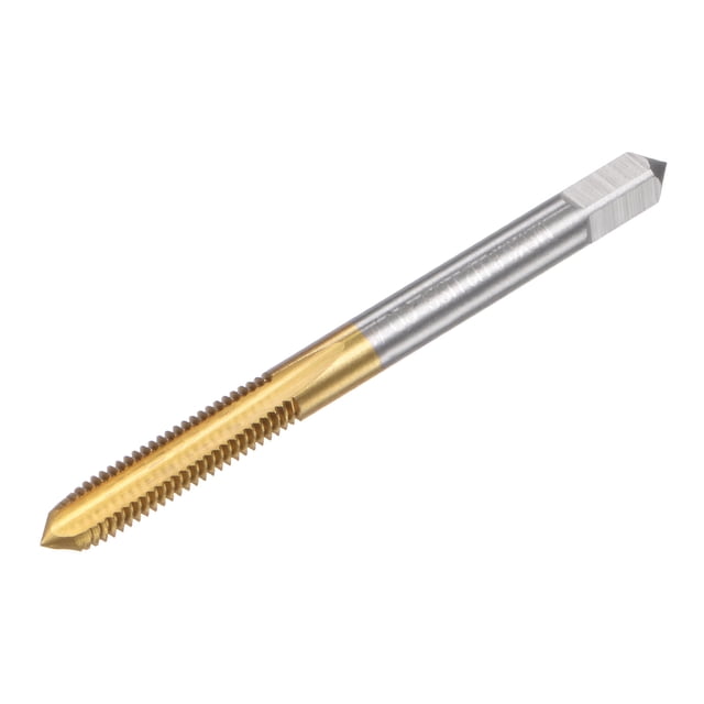 Unique Bargains M5 x 0.8 Left Hand Titanium Coated High Speed Steel Machine Straight Flute Tap
