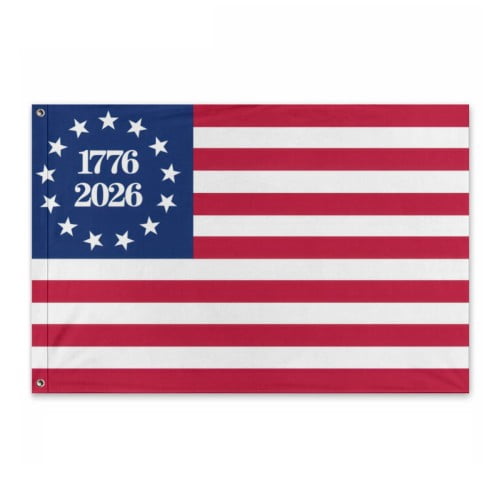 1776Bennington 250 Anniversary USA Flag 4x6 Ft Outdoor Double Sided BetsyRoss Flags 13 Colonies US 2026 American Flag with 2 Brass Grommets For Outside Indoor Decor