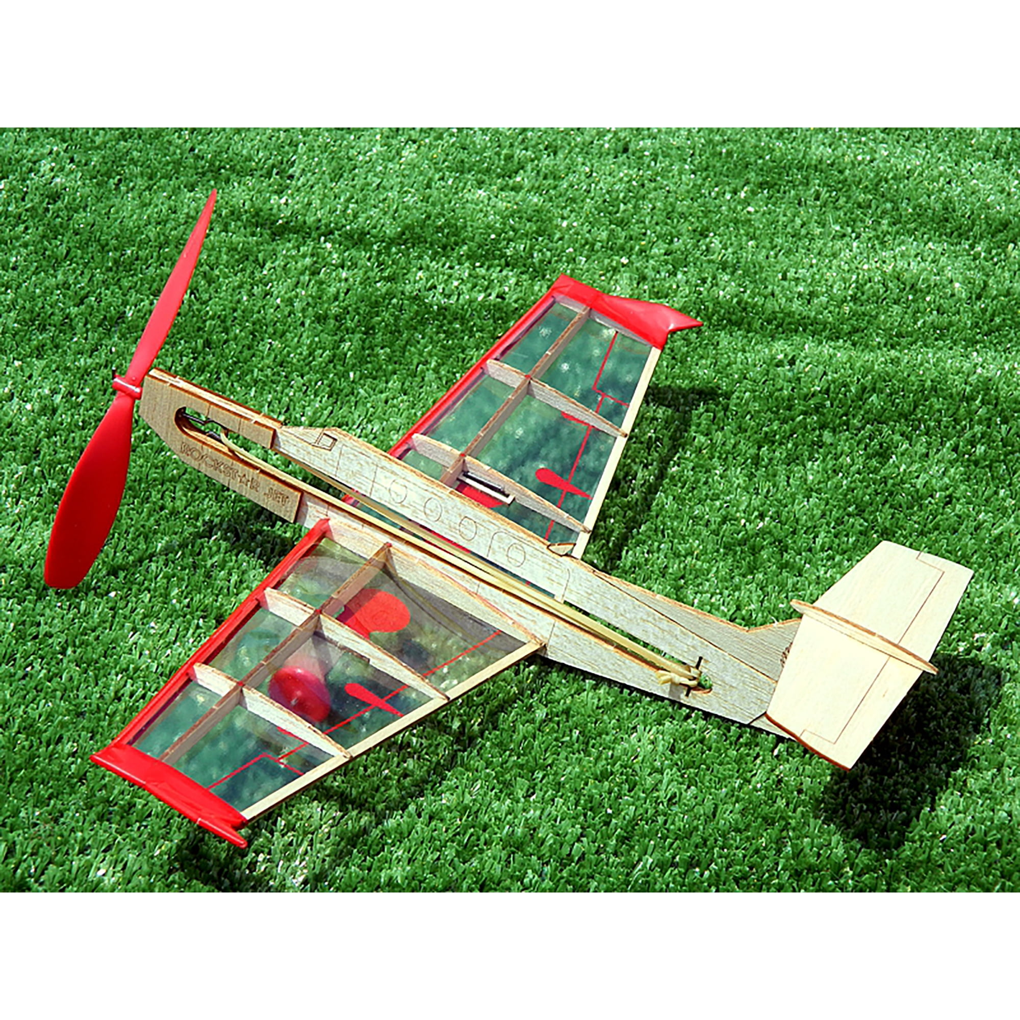 Guillow's: miniModel Kit - Rockstar Jet - Classic Balsa Wood, DIY Airplane Building Project, Laser-Cut Parts, Build & Fly Hobby Collectible, 4504