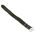 thumbnail image 2 of 22mm Retro Green Crazy Horse Leather Strap Silver Buckle Leather Watch Band With Double Sides Leather Watch Strap, 2 of 6