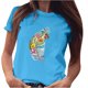 thumbnail image 2 of Puntoco Mujeres Niñas Tallas grandes Camisa con estampado de plumas Camiseta de manga corta Blusa tops Puntoco Puntoco-4293, 2 of 7