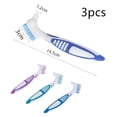 thumbnail image 6 of ACDANC 2026 New 3Pcs/Set Denture Cleaning Brush Portable Cleaning Brush False Teeth Brushes for Denture Care Denture Cleaner with Multi-Layered Soft Bristles and Dual Angled, 6 of 7