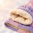 thumbnail image 4 of Besolor 3pc Winter Hat Gloves Scarf for Toddler Kids Girls Boys Knitwear Thickened Thermal Warm Outdoor Skiing Sets, 4 of 7