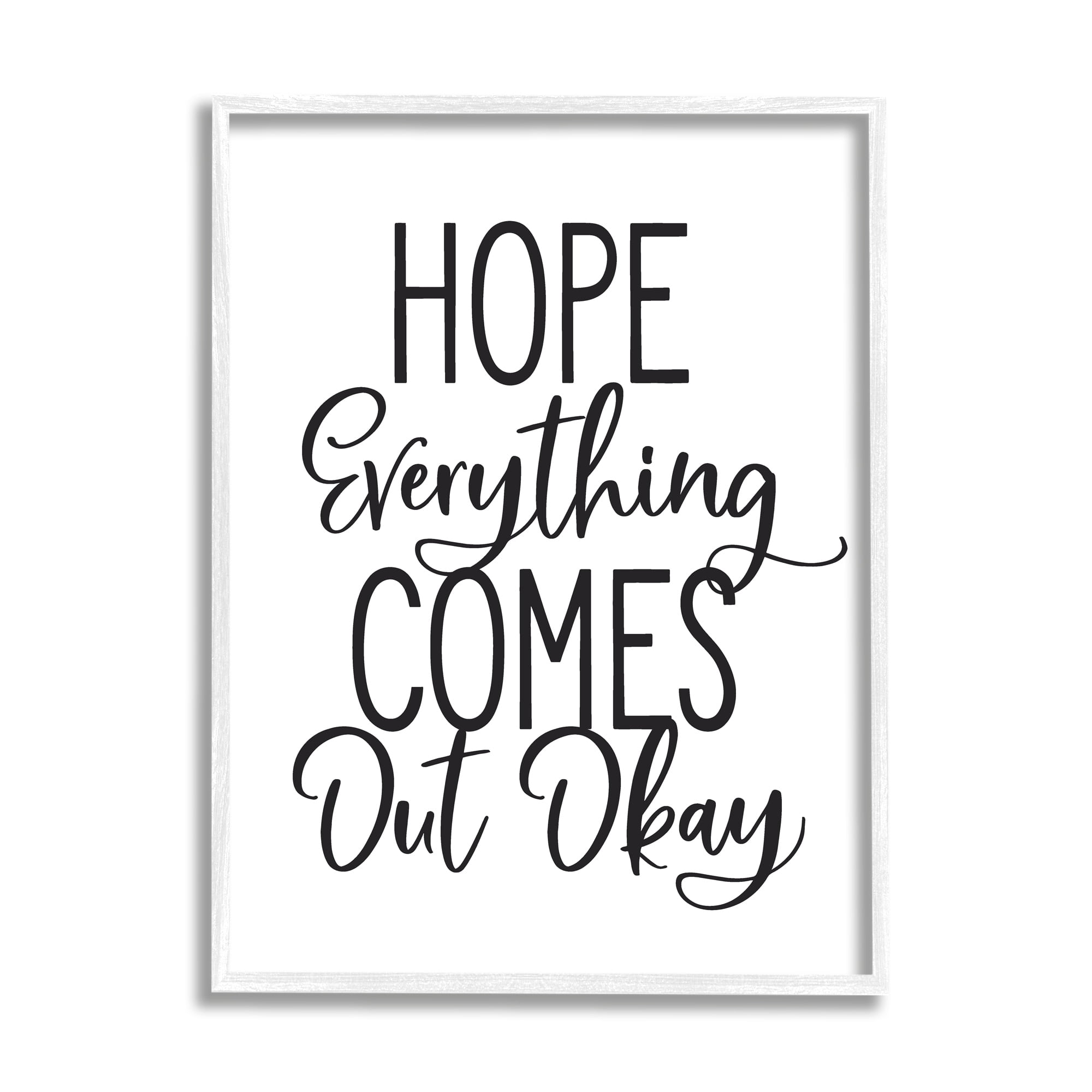 Stupell Industries Casual Bathroom Calligraphy Sign Humor Phrase Graphic Art White Framed Art Print Wall Art, Design by Lettered and Lined