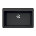 thumbnail image 1 of Quartztone Series Composite Granite Topmount Large Single Bowl Kitchen Sink, Black, 1 of 1