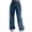 Dark Blue, variant on Tittly Palazzo Pants Lounge Pants Women Crossed High Wide Leg Jeans Button Pocket Trousers Slacks Straight Leg Pants Baggy Pants Women Womens Joggers Black L