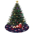 thumbnail image 3 of 30 Inch Christmas Tree Skirt – Velvet Plush Tree Mat, Soft Thickened Polyester with Red Ties, Single-Sided Printing, Available in 30in/36in/48in, Perfect for Holiday Xmas Tree Decoration, 3 of 7