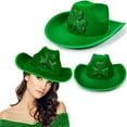 thumbnail image 5 of Prolriy Cowboy Hats for Women Irish for Women Irish 4 St. Day Hat Wide Brim Hats Green Hat St Patricks Day Hat Green, 5 of 5