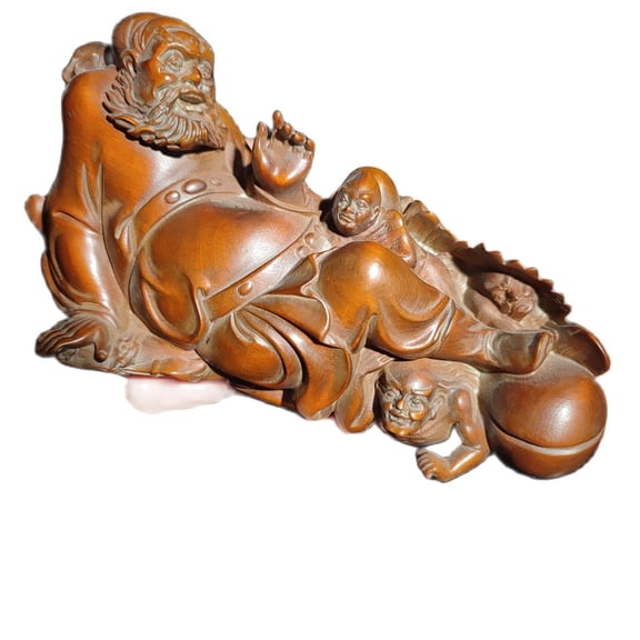 vintage wood wooden carved carving figure antique statue home decor sculpture Study statue livingroom office desk
