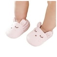 thumbnail image 4 of Wuxian Baby Toddler Girl Boy Slippers House Shoes Cute Cartoon Printing Slipper For Home Indoor Winter Bedroom Non Slip Soft Warm Beach Shoes,Pink,6-12 Months, 4 of 5
