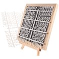 thumbnail image 1 of LABSERRON 1Set Sturdy Wooden Frame Felt Letter Board with Letters and Easel Stand for Desktop Use, 1 of 6