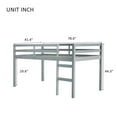 thumbnail image 4 of Noble House Modern Tilda Twin Loft Bed, Solid Rubber Wood Frame with Ladder, Spacious Under for Kids, Grey, 4 of 11