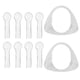 thumbnail image 1 of GOOHOCHY Juego de soporte para cepillo de dientes eléctrico y fundas para cabezales, con tapa antipolvo (blanco, redondo), 1 of 8