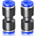thumbnail image 1 of 10 Pcs Bleu 4mm de Poussée Droite pour Raccorder les Raccords (PU-4), 1 of 5