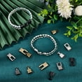 thumbnail image 4 of 24pcs Alloy Bracelet Flat Buckle Clasps Leather Bracelet Clasps and Closures Metal Black Silver Bronze Necklace Extension Fastener Clasp, 4 of 6