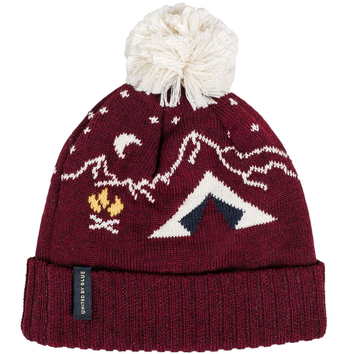 Blue Camp Pom Beanie Red OneSize 