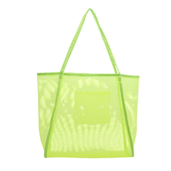 Necvior Women Mesh Shoulders Bag Large Capacity Sand Toy Bag Handmade Handbag Beach Bag