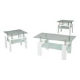 thumbnail image 1 of Haut en Verre Fumé avec Ensemble de Table Basse à Base Blanche Brillante, 1 of 1