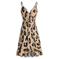 thumbnail image 3 of IROINNID A-Line Dress For Women Casual Print Sleeveless Sling Dress V-Neck Knee-Length Dress, 3 of 6