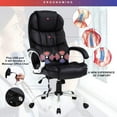 thumbnail image 2 of Dkelincs Executive Office Chair Big and Tall Leather Computer Chair Ergonomic Massage Desk Chair Heavy Duty Swivel Task Chair High Density Sponge Seat & Back Chair with Padded Armrest, 2 of 7