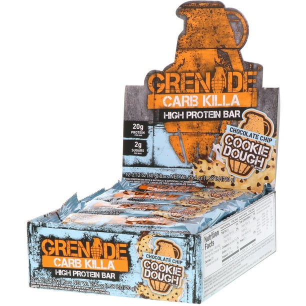 Grenade Carb Killa, High Protein Bar, Chocolate Chip Cookie Dough, 12