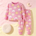 thumbnail image 2 of NIEWTR Toddler Pajamas Set for Girl Girl Newborn Clothes Long Sleeve Pullover and Elastic Waist Long Pants Soft Comfy for 18-24M 2T-4T Gift Set(A-Pink,7-8 Years), 2 of 9