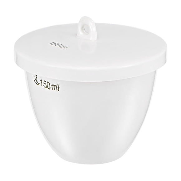 Taza de crisol de porcelana de 150ml con tapa para fundición, fusión, moldeo y refinación