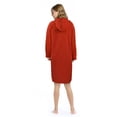thumbnail image 4 of Flyingstar Woman Sweatshirt Dress, Casual Ladies Pullover, Juniors Hoodie Dress with Kangaroo Pocket, One Size, Red, 4 of 7