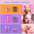 thumbnail image 5 of Kids Makeup Kit for Girls, 66PCS Kids Makeup Set with Mirror, Washable Makeup Kit for Kids, Girl Toys & Toys for Girls, Birthday Gifts for 4 5 6 7 8 9 Year Old Girl(Pink & Black), 5 of 7