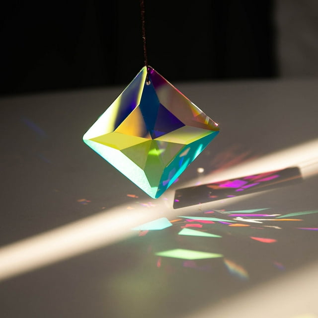 68mm Crystal Suncatcher with Colorful Prisms for Window, Chandelier, or Wedding Decoration - Creates Rainbow Light Reflections