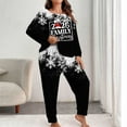 thumbnail image 2 of Dreluolixuan Christmas Cozy Loungewear Long Sleeve Soft Top Elastic Waist Pants Snowflake Winter His and Hers Nightwear, 2 of 4