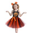 thumbnail image 6 of EnJoCho Toddler Little Girl Halloween Pumpkin Princess Tutu Tulle Dress Sleeveless Par𝗍y Dress Fall Winter Outfit Fashion Celebration Photo Dress, 6 of 9