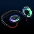 thumbnail image 1 of Ventilador dual deportivo portátil FLhrweasw 1200 MAh USB Manos libres Lazy Neck Band Iluminación LED Nuevo, 1 of 9