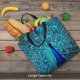 thumbnail image 5 of Fotbe Beautiful Blue Peacock Bolsa Tote con Estampado para Mujer, Bolsos con Cremallera, Bolsa de Hombro Casual de Gran Capacidad con Bolsillos Internos, 5 of 7