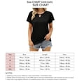 thumbnail image 5 of Estrela Recorte Camiseta Manga Corta Liso Casual Cómodo Básico Cuello Hueco Manga Corta Top Negro S, 5 of 5