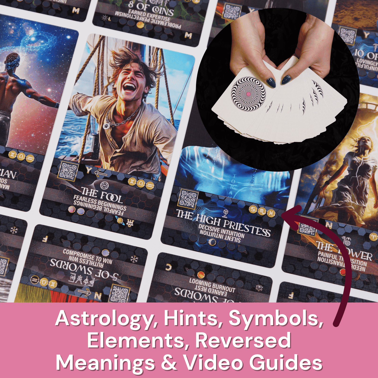 The Talking Tarot Deck & Guide: 78 Cards That Can Read Themselves | Instant, Interactive Readings