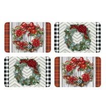 Briarwood Lane Winter Wreaths Placemat (4-pack)