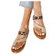 thumbnail image 2 of Sandalias Y Pantuflas De Mujer Con Punta De Cuerda De Cáñamo De Suela Gruesa Y Leopardo Wmkox8yii  hj789, 2 of 4