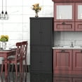 thumbnail image 4 of HOMCOM Kitchen Pantry Storage Cabinet, Tall Pantry with Drawer Black, 4 of 10