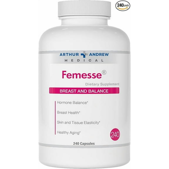 Arthur Andrew Medical, Femesse, Breast and Balance, Beauty and Hormone Support, Vegan, Gluten Free, 240 Capsules (60 Servings)