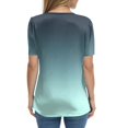 thumbnail image 4 of NAMTYQX Trendy Tops for Women 2025 Short Sleeve Button V Neck Relaxed Fit Womens Blouses Dressy Casual Mint Green Size 2XL, 4 of 5