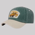thumbnail image 4 of Spazoro Toddler Boys Girls Baseball Cap, Breathable Perforated Adjustable Excavator Print Washed Cotton Hat for Summer Protection Green, 4 of 6
