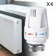 thumbnail image 1 of Cabezal de Reemplazo de Válvula Termostática Sistema de Calefacción con Control de Temperatura, Válvulas Eléctricas de Calefacción de Piso Actuador Té 4 PIEZAS Baoblaze Válvula termostática, 1 of 8