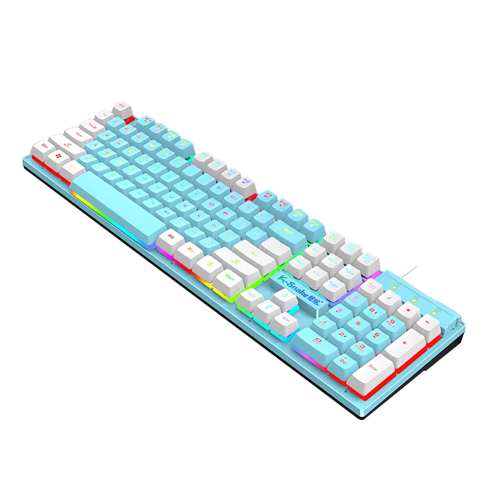 CYMMPU Computer Accessories Keyboard Winter Gaming Keyboard 104 Keys Wired  Usb Colorful Rgb Backlight Keyboard Plug And Play for Computer Gamer -  Walmart.com