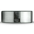 thumbnail image 2 of Tungsten Idaho The Gem State Potato Band Ring 8mm Men Women Comfort Fit Brushed Gray Flat Cut Black Polished, 2 of 4