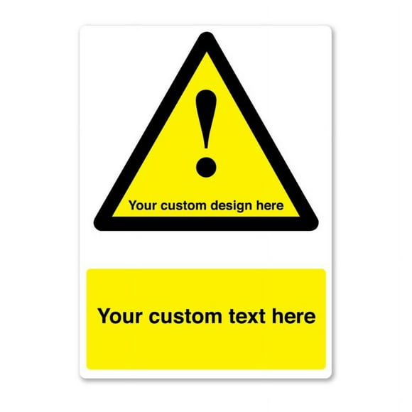 Size: 16" x 12" - Personalised Hazard Safety Sign Metal Utility Emergency Industrial Hazard Help